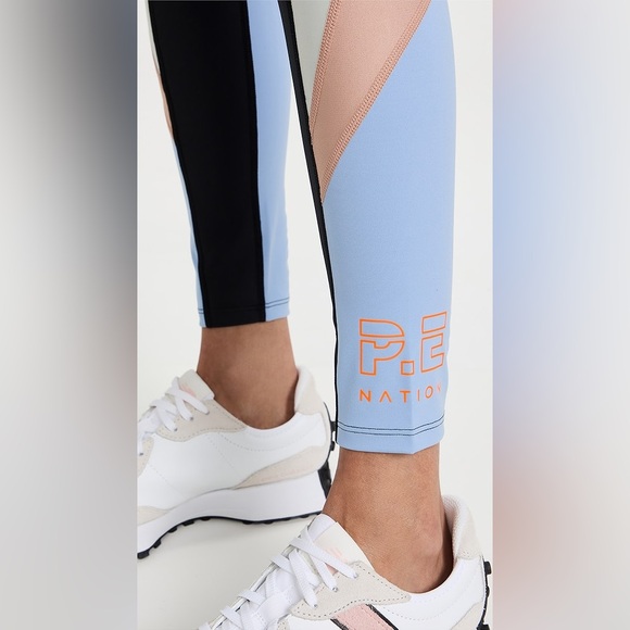 P.E. Nation Wondergoal Leggings glossy high rise power compression band Large - Picture 8 of 16